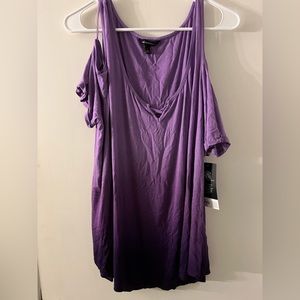 Rock & Republic purple ombré open shoulder shirt, size XL, NWT